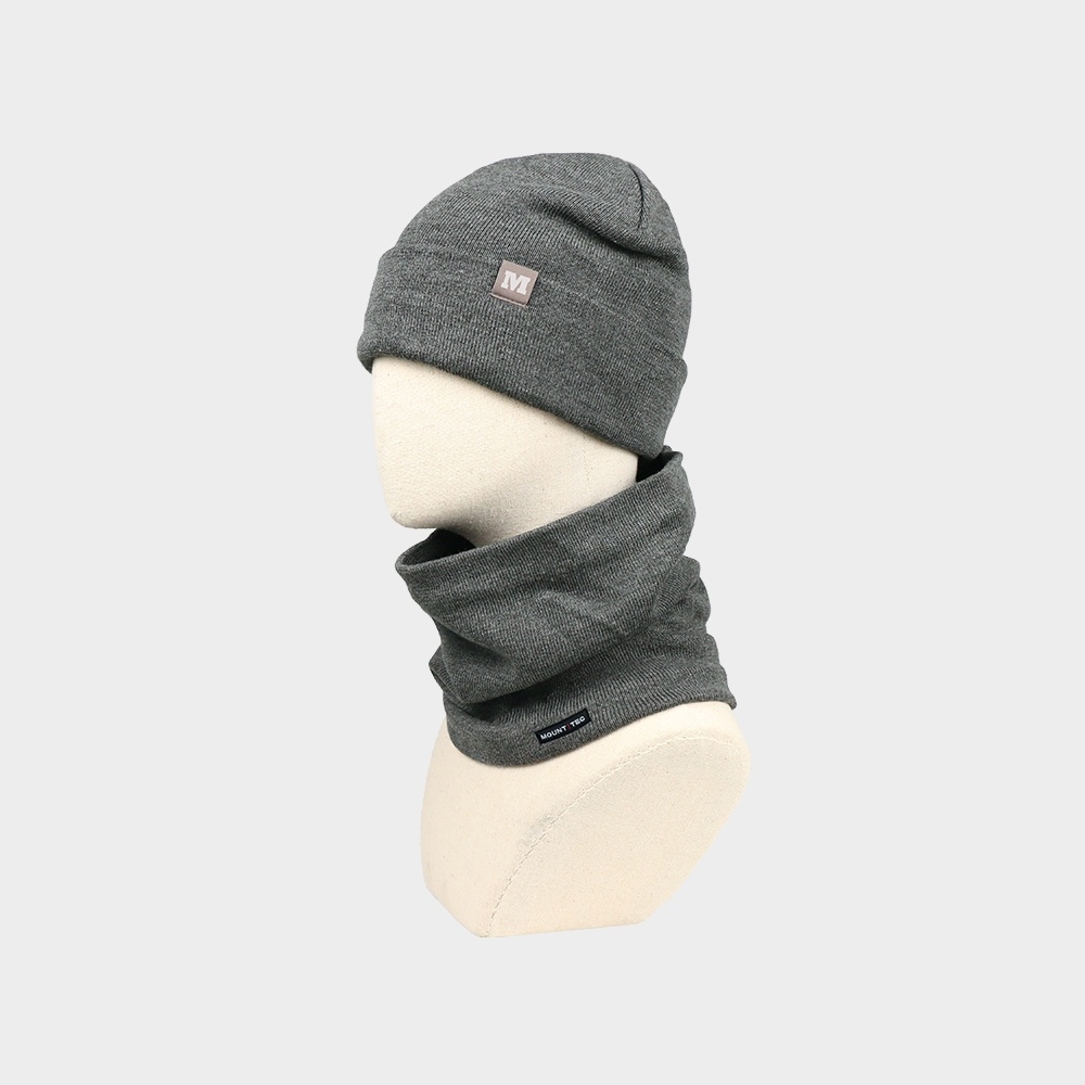 男士防寒翻边针织帽/围脖